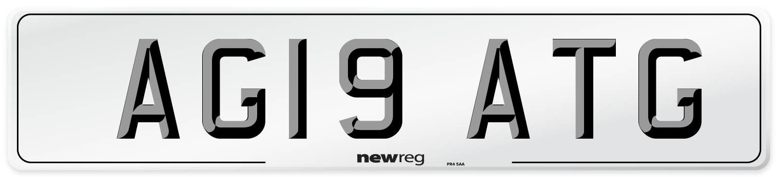 AG19 ATG Number Plate from New Reg